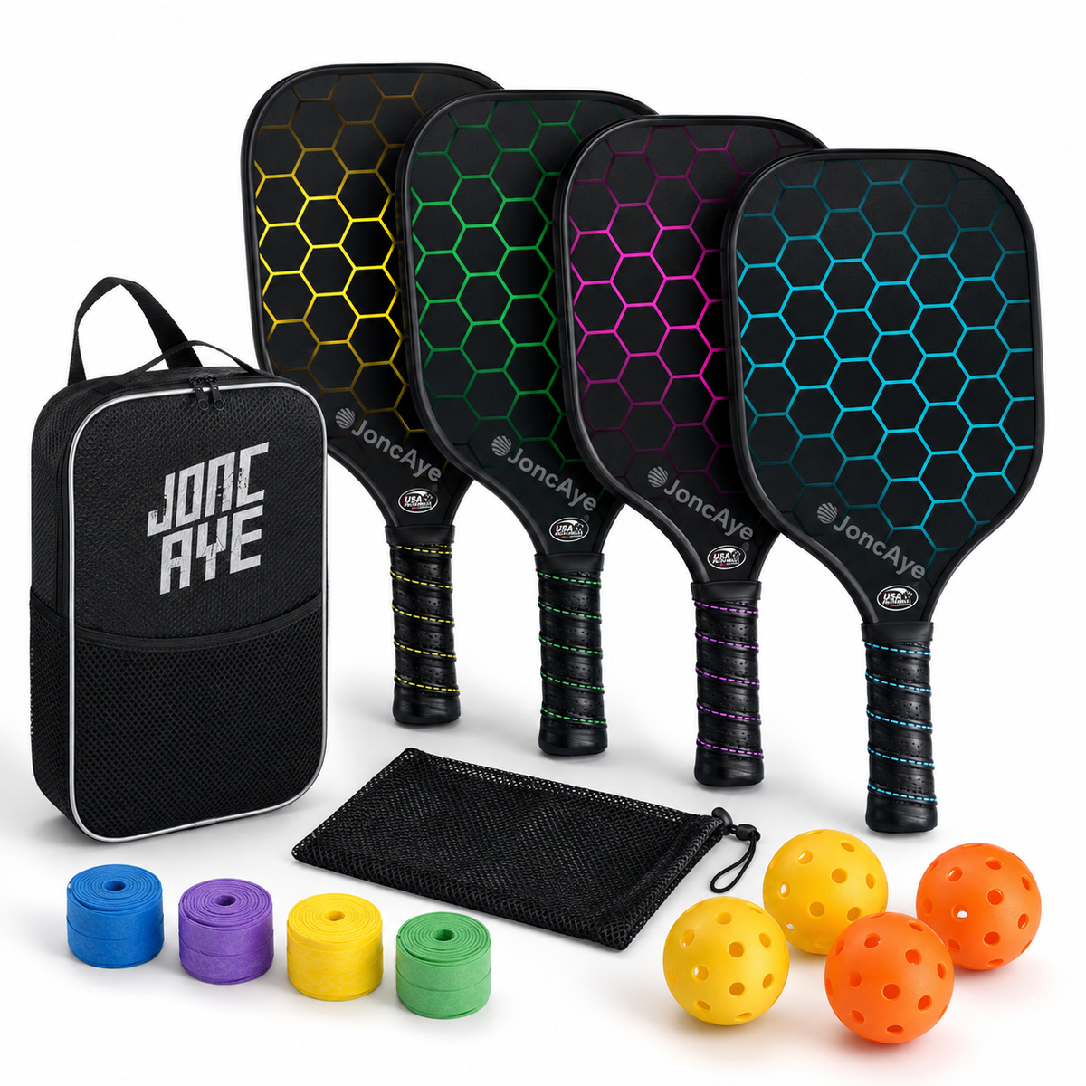4-Paddle Pickleball Set